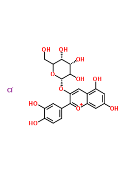 Cyanidin-3-galactoside chloride Structure,27661-36-5Structure