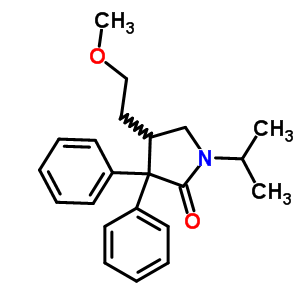 4-(2-Methoxyethyl)-3,3-diphenyl-1-propan-2-yl-pyrrolidin-2-one Structure,3471-95-2Structure