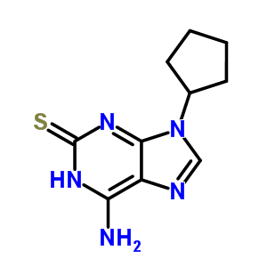 6-Amino-9-cyclopentyl-1h-purine-2-thione Structure,35966-96-2Structure