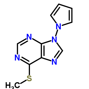 6-Methylsulfanyl-9-pyrrol-1-yl-purine Structure,37154-80-6Structure