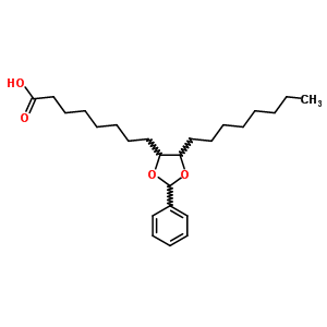 8-(5-Octyl-2-phenyl-1,3-dioxolan-4-yl)octanoic acid Structure,4388-53-8Structure