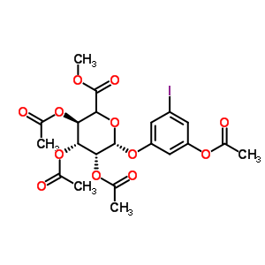 3-(Acetyloxy)-5-iodophenol-2’,3’,4’-tri-o-acetyl-beta-d-glucuronide methyl ester Structure,490028-21-2Structure