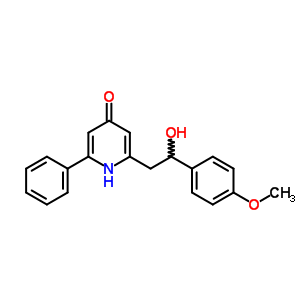 4(1H)-pyridinone,2-[2-hydroxy-2-(4-methoxyphenyl)ethyl]-6-phenyl- Structure,4975-88-6Structure