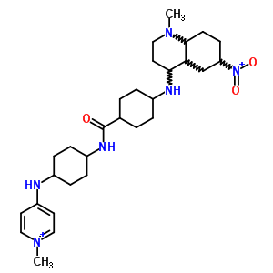 4-[(1-Methyl-6-nitro-3,4,4a,5,6,7,8,8a-octahydro-2h-quinolin-4-yl)amino]-n-[4-[(1-methylpyridin-4-yl)amino]cyclohexyl]cyclohexane-1-carboxamide Structure,50308-90-2Structure