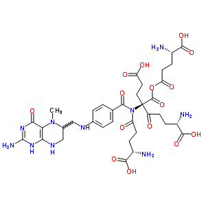 N-(n-(n-(n-(4-(((2-amino-1,4,5,6,7,8-hexahydro-5-methyl-4-oxo-6-pteridinyl)methyl)amino)benzoyl)-l-gamma-glutamyl)-l-gamma-glutamyl)-l-gamma-glutamyl)-l-glutamic acid Structure,50998-20-4Structure