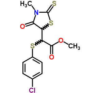 5-Thiazolidineacetic acid, .alpha.-[(4-chlorophenyl)thio]-3-methyl-4-oxo-2-thioxo-, methyl ester Structure,54255-38-8Structure