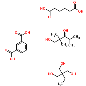 1,3-Benzenedicarboxylic acid, polymer with 2-ethyl-2-(hydroxymethyl)-1,3-propanediol, hexanedioic acid and 2,2,4-trimethyl-1,3-pentanediol Structure,55012-14-1Structure