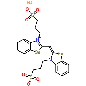 3-(3-Sulfonatopropyl)-2-[[3-[3-(sodiosulfo)propyl]benzoselenazol-2(3h)-ylidene]methyl]benzoselenazol-3-ium Structure,55425-27-9Structure