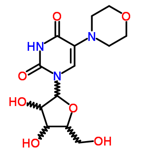 Uridine,5-(4-morpholinyl)-(9ci) Structure,55806-51-4Structure