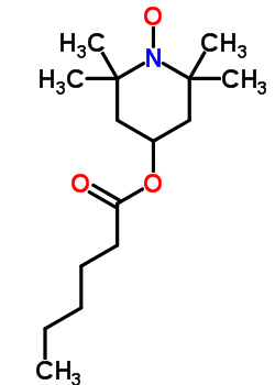 4-Hexanoyloxy-2,2,6,6-tetramethylpiperadinyl-1-oxy Structure,56240-96-1Structure