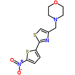 4-[[2-(5-Nitrothiophen-2-yl)-1,3-thiazol-4-yl]methyl]morpholine Structure,56527-62-9Structure