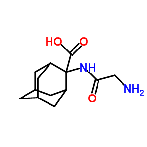 Tricyclo[3.3.1.13,7]decane-2-carboxylicacid, 2-[(2-aminoacetyl)amino]- Structure,56643-66-4Structure