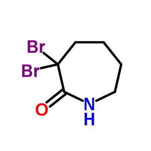 3,3-Dibromo-4,5,6,7-tetrahydro-1h-azepin-2(3h)-one Structure,56987-35-0Structure