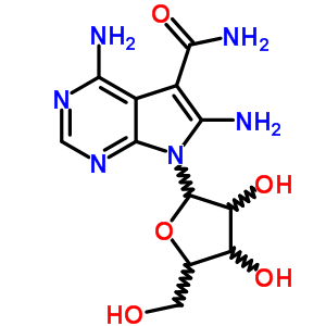 7H-pyrrolo[2,3-d]pyrimidine-5-carboxamide, 4,6-diamino-7-.beta.-d-ribofuranosyl- Structure,57071-59-7Structure