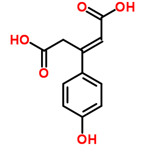 P-hydroxy-beta-[carboxymethyl]-cinnamic acid Structure,57100-28-4Structure