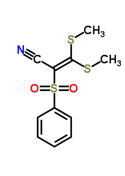 2-Phenylsulfonyl-3,3-bis(methylsulfanyl)acrylonitrile Structure,58092-40-3Structure