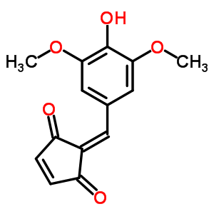 2-[(4-Hydroxy-3,5-dimethoxyphenyl)methylene]-4-cyclopentene-1,3-dione Structure,58161-67-4Structure