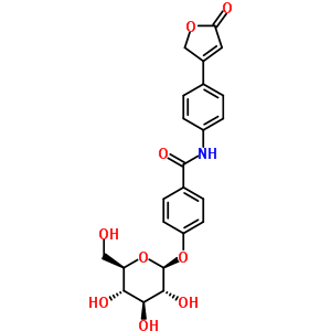 N-[4-(2,5-dihydro-5-oxo-3-furanyl)phenyl]-4-(beta-d-glucopyranosyloxy)-benzamide Structure,58789-94-9Structure