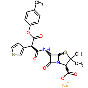 6Alpha-[[(r)-3-(4-methylphenoxy)-1,3-dioxo-2-(3-thienyl)propyl]amino]penicillanic acid sodium salt Structure,59070-06-3Structure