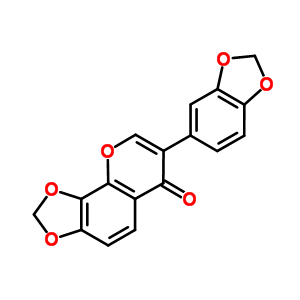 6H-1,3-dioxolo[4,5-h][1]benzopyran-6-one,7-(1,3-benzodioxol-5-yl)- Structure,59092-90-9Structure