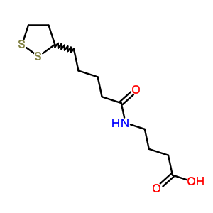 4-[[5-(1,2-Dithiolan-3-yl)-1-oxopentyl]amino]butanoic acid Structure,59547-52-3Structure