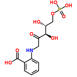 1-(2-Carboxyphenylamino)-1-deoxyribulose 5-phosphate Structure,5962-18-5Structure