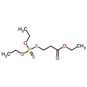 Phosphorodithioic acid o,o-diethyl s-[2-(ethoxycarbonyl)ethyl] ester Structure,5969-94-8Structure