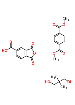 1,4-Benzenedicarboxylic acid, dimethyl ester, polymer with 1,3-dihydro-1,3-dioxo-5-isobenzofurancarboxylic acid and 2,2-dimethyl-1,3-propanediol Structure,59779-08-7Structure