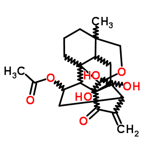 (4R,14r,20r)-11beta-acetoxy-18,20-epoxy-7alpha,14,20-trihydroxykaur-16-en-15-one Structure,59859-99-3Structure