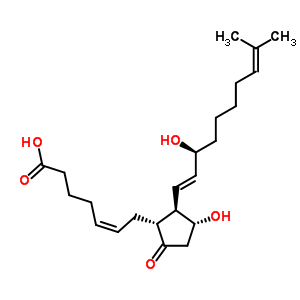 (Z)-7-[(1R,2R,3R)-3-羥基-2-[(1E,3S)-3-羥基-9-甲基癸-1,8-二烯基]-5-氧代環(huán)戊基]庚-5-烯酸結(jié)構(gòu)式_59982-03-5結(jié)構(gòu)式