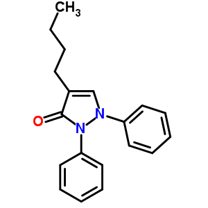 4-Butyl-1,2-diphenyl-3-pyrazolin-5-one Structure,60002-09-7Structure