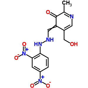 4-[[2-(2,4-Dinitrophenyl)hydrazinyl]methylidene]-5-(hydroxymethyl)-2-methyl-pyridin-3-one Structure,60285-17-8Structure