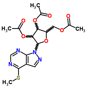 [3,4-Diacetyloxy-5-(5-methylsulfanyl-2,4,8,9-tetrazabicyclo[4.3.0]nona-2,4,7,10-tetraen-9-yl)oxolan-2-yl]methyl acetate Structure,60355-66-0Structure