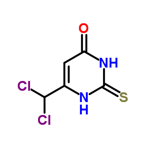 6-(Dichloromethyl)-2-sulfanylidene-1h-pyrimidin-4-one Structure,6096-22-6Structure