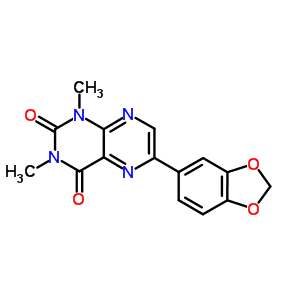 6-Benzo[1,3]dioxol-5-yl-1,3-dimethyl-pteridine-2,4-dione Structure,61999-41-5Structure