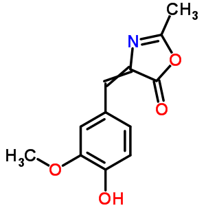 4-[(4-Hydroxy-3-methoxy-phenyl)methylidene]-2-methyl-1,3-oxazol-5-one Structure,63449-78-5Structure