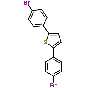 Thiophene,2,5-bis(4-bromophenyl)- Structure,63574-85-6Structure