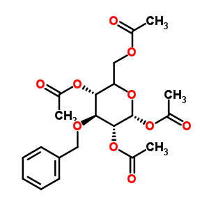 (5Xi)-1,2,4,6-四-O-乙?；?3-O-芐基-alpha-D-木糖基-吡喃己糖結(jié)構(gòu)式_65827-58-9結(jié)構(gòu)式