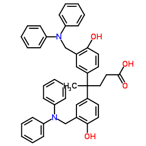 4,4-Bis[3-[(diphenylamino)methyl]-4-hydroxy-phenyl]pentanoic acid Structure,6634-57-7Structure