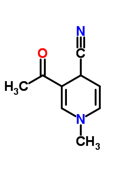 4-Pyridinecarbonitrile, 3-acetyl-1,4-dihydro-1-methyl-(9ci) Structure,66720-18-1Structure