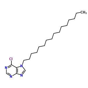 7H-purine,6-chloro-7-hexadecyl- Structure,68180-17-6Structure