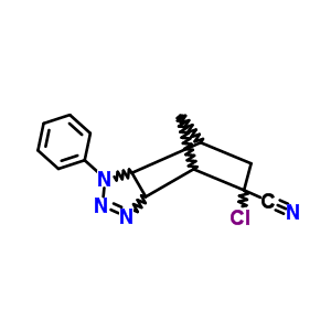 5-Chloro-1-phenyl-3a,4,5,6,7,7a-hexahydro-1h-4,7-methano-1,2,3-benzotriazole-5-carbonitrile Structure,6945-89-7Structure