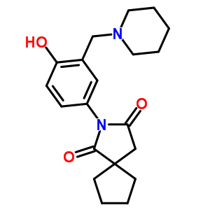 8-[4-Hydroxy-3-(1-piperidylmethyl)phenyl]-8-azaspiro[4.4]nonane-7,9-dione Structure,71471-52-8Structure