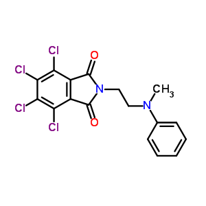 4,5,6,7-Tetrachloro-2-[2-(methyl-phenyl-amino)ethyl]isoindole-1,3-dione Structure,72054-52-5Structure