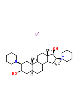 (2S,3s,5s,10s,13s,16s,17r)-10,13-dimethyl-16-(1-methylpiperidin-1-ium-1-yl)-2-piperidin-1-yl-2,3,4,5,6,7,8,9,11,12,14,15,16,17-tetradecahydro-1h-cyclopenta[a]phenanthrene-3,17-diol bromide Structure,73319-30-9Structure