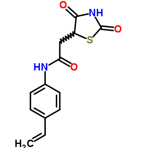 5-Thiazolidineacetamide,n-(4-ethenylphenyl)-2,4-dioxo- Structure,75851-50-2Structure