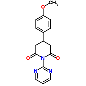 4-(4-Methoxyphenyl)-1-pyrimidin-2-yl-piperidine-2,6-dione Structure,76734-03-7Structure