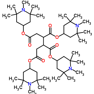 1,2,3,4-Butanetetracarboxylic acid, tetrakis(1,2,2,6,6-pentamethyl-4-piperidinyl)ester Structure,91788-83-9Structure